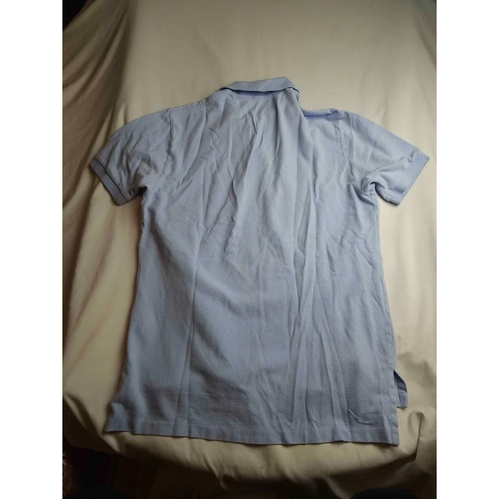 Polo Ralph Lauren Polo Shirt Mens Large Light Blue Knit Short Sleeve Preppy